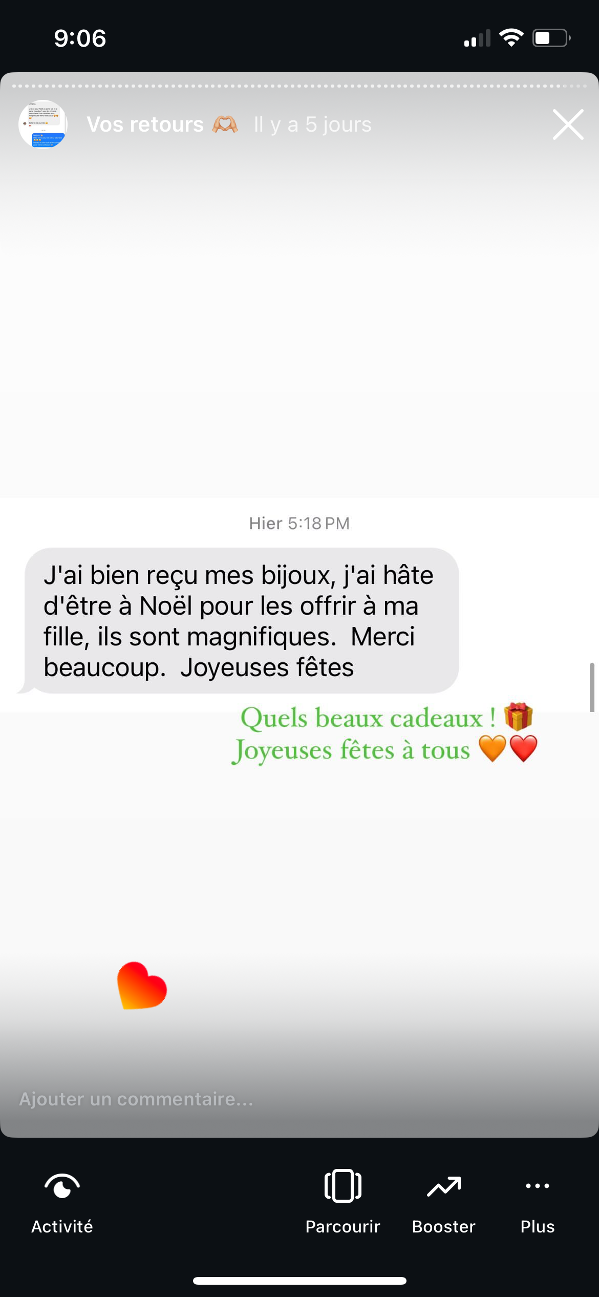 Témoignage client sur Les Crins de Quarwyn — 10